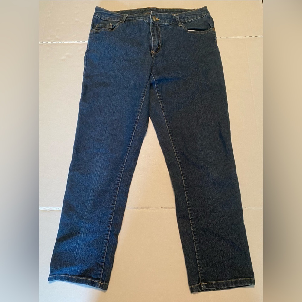 MISS TINA STRAIGHT LEG MID RISE DENIM JEANS BY TINA KNOWLES WOMENS SIZE 12